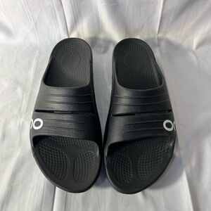 OOFOS Women's Black Slide Sandals